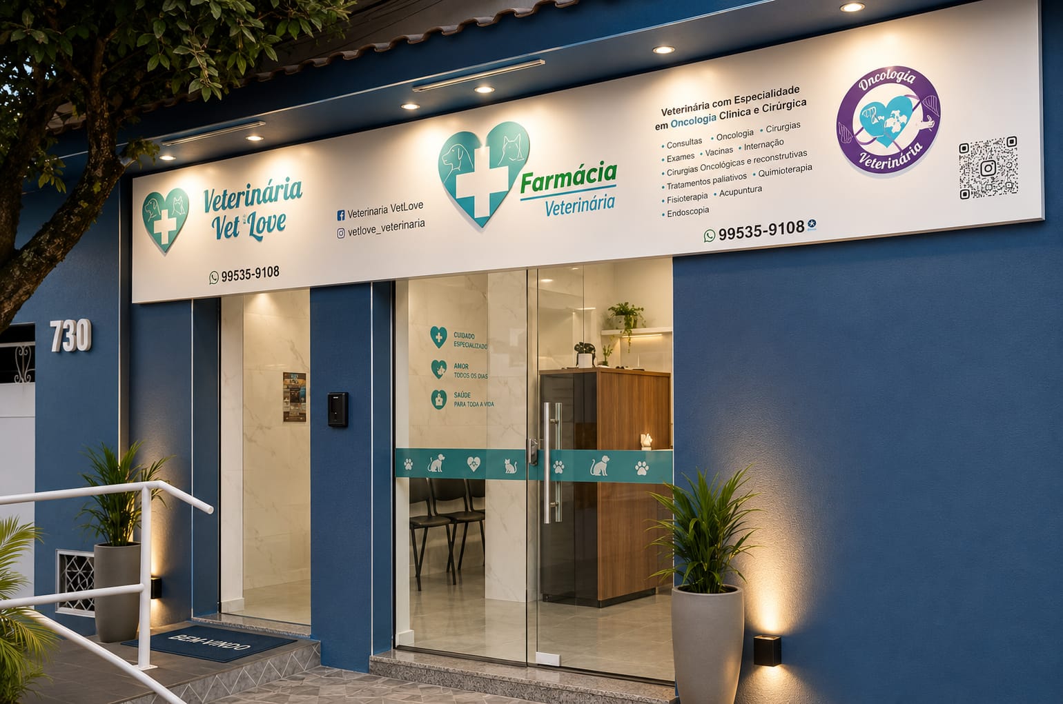 Fachada da Clínica Veterinária Vet Love St
